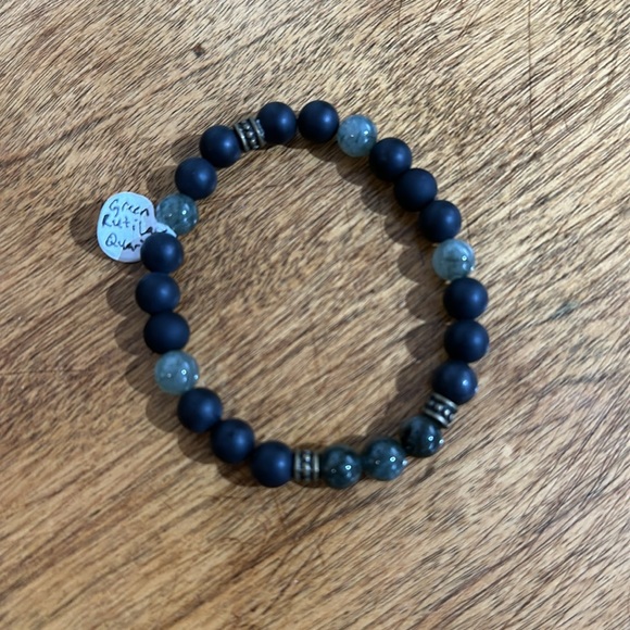 Gemstone beaded elastic stretch - Picture 3 of 3